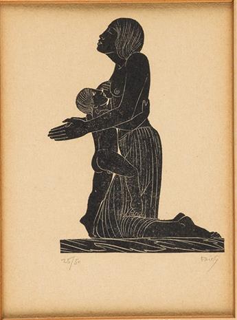 GILL, ERIC. Group of 4 wood engravings